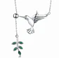 Collar Plata 925 Colibri Pajaro Ave Picaflor - Miniatura 1