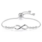 Pulsera Infinito Con Circones Plateada - Miniatura 1