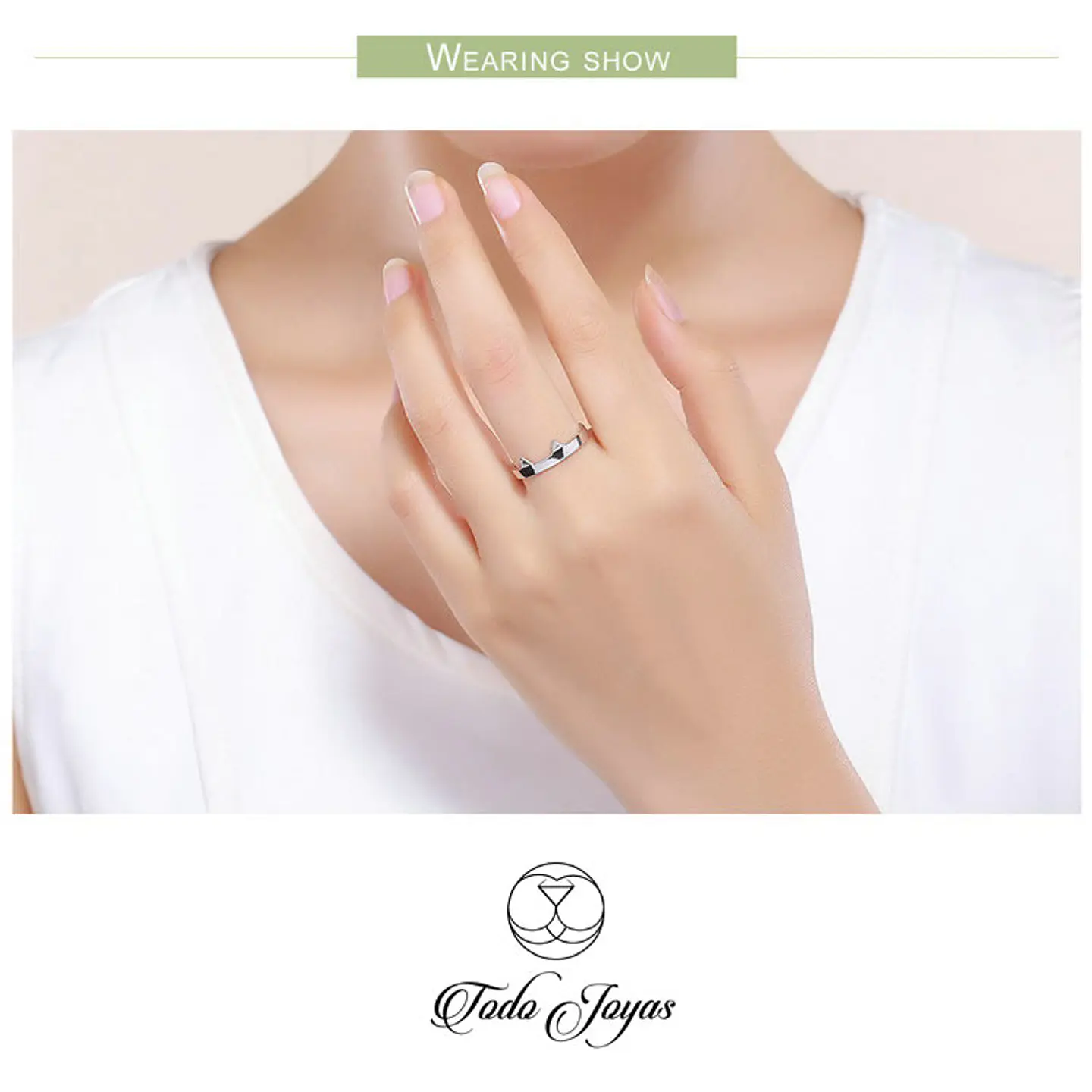Anillo Plata 925 Orejas Gato y Patitas 4