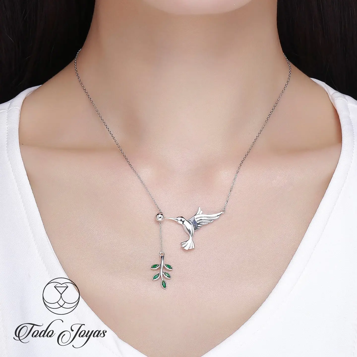 Collar Plata 925 Colibri Pajaro Ave Picaflor 3