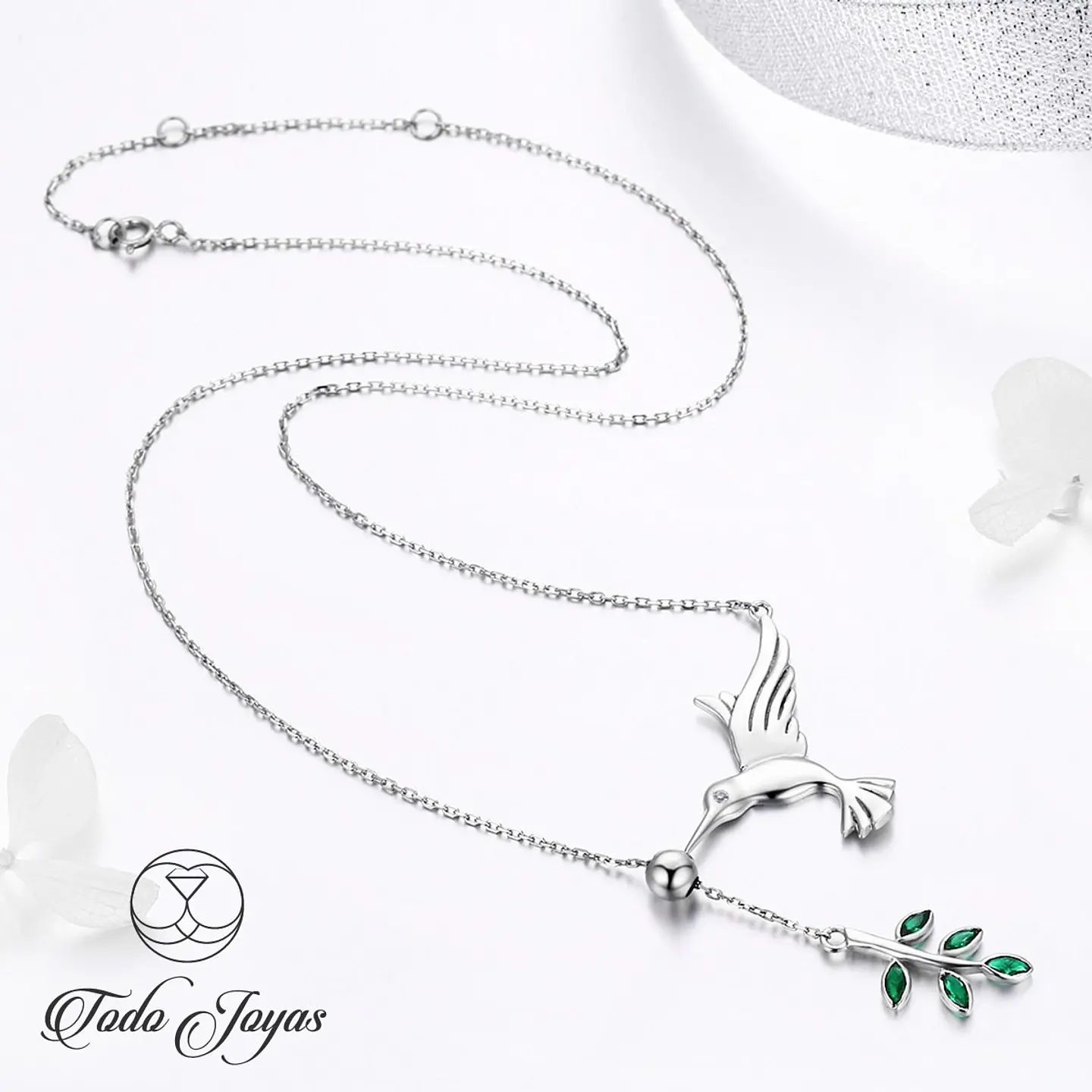 Collar Plata 925 Colibri Pajaro Ave Picaflor 4