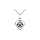 Collar Corazon con Circon Blanco Acero - Miniatura 1