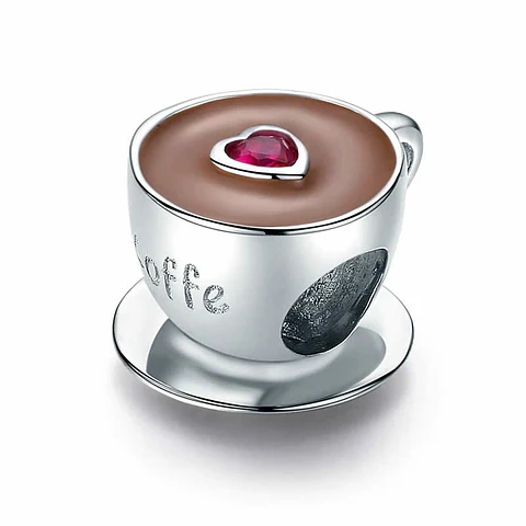 Charm Dije Plata 925 Taza de cafe