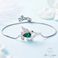 Pulsera Plata 925 Colibri Cristal Verde - Miniatura 4