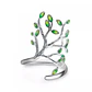 Anillo Arbol de Vida Verde Plateado - Miniatura 1