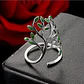 Anillo Arbol de Vida Verde Plateado - Miniatura 3