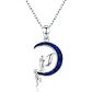 Collar Plata 925 Hada Luna Azul con Circones - Miniatura 1