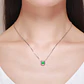 Collar Plata 925 Herradura con Circon Verde - Miniatura 5