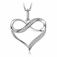 Collar Plata 925 Doble Corazon con Infinito - Miniatura 1