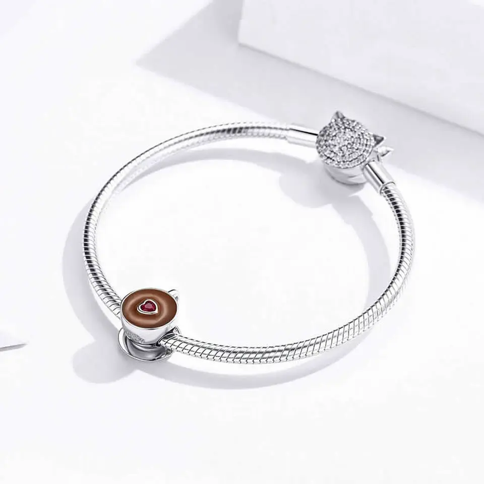 Charm Dije Plata 925 Taza de cafe 4