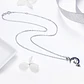 Collar Plata 925 Hada Luna Azul con Circones - Miniatura 2