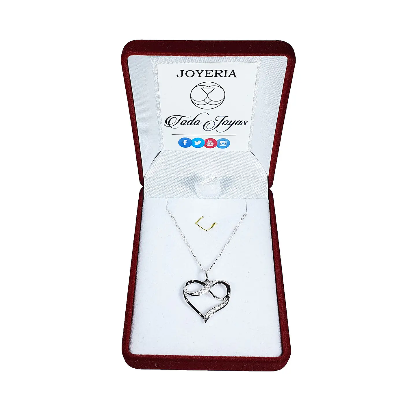 Collar Plata 925 Doble Corazon con Infinito 2