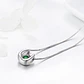 Collar Plata 925 Herradura con Circon Verde - Miniatura 7