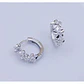 Aros Tres Flores con Circones Plateado - Miniatura 4