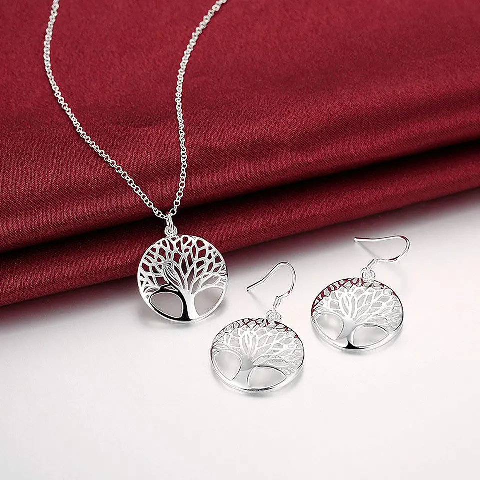 Conjunto Arbol de la Vida Plateado 2