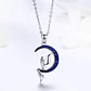 Collar Plata 925 Hada Luna Azul con Circones - Miniatura 5