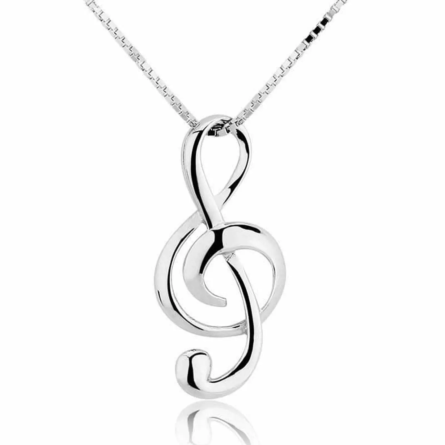 Collar Plata 925 Colgante Nota Musical 1