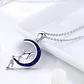 Collar Plata 925 Hada Luna Azul con Circones - Miniatura 6