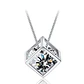 Collar Cubo con Circon Plateado - Miniatura 1