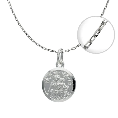 Collar Medalla Plata 925 Virgen Del Carmen