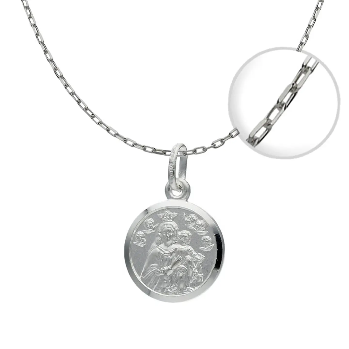 Collar Medalla Plata 925 Virgen Del Carmen 1
