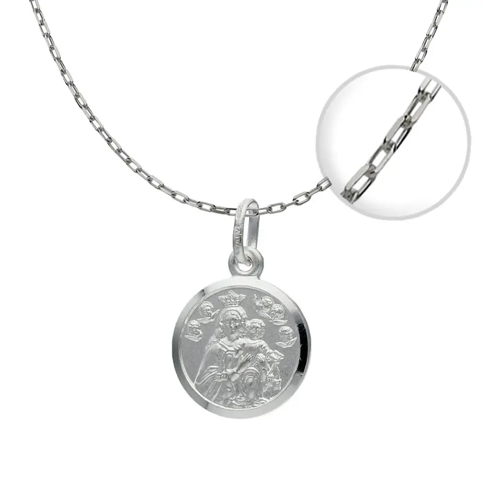 Collar Medalla Plata 925 Virgen Del Carmen 1