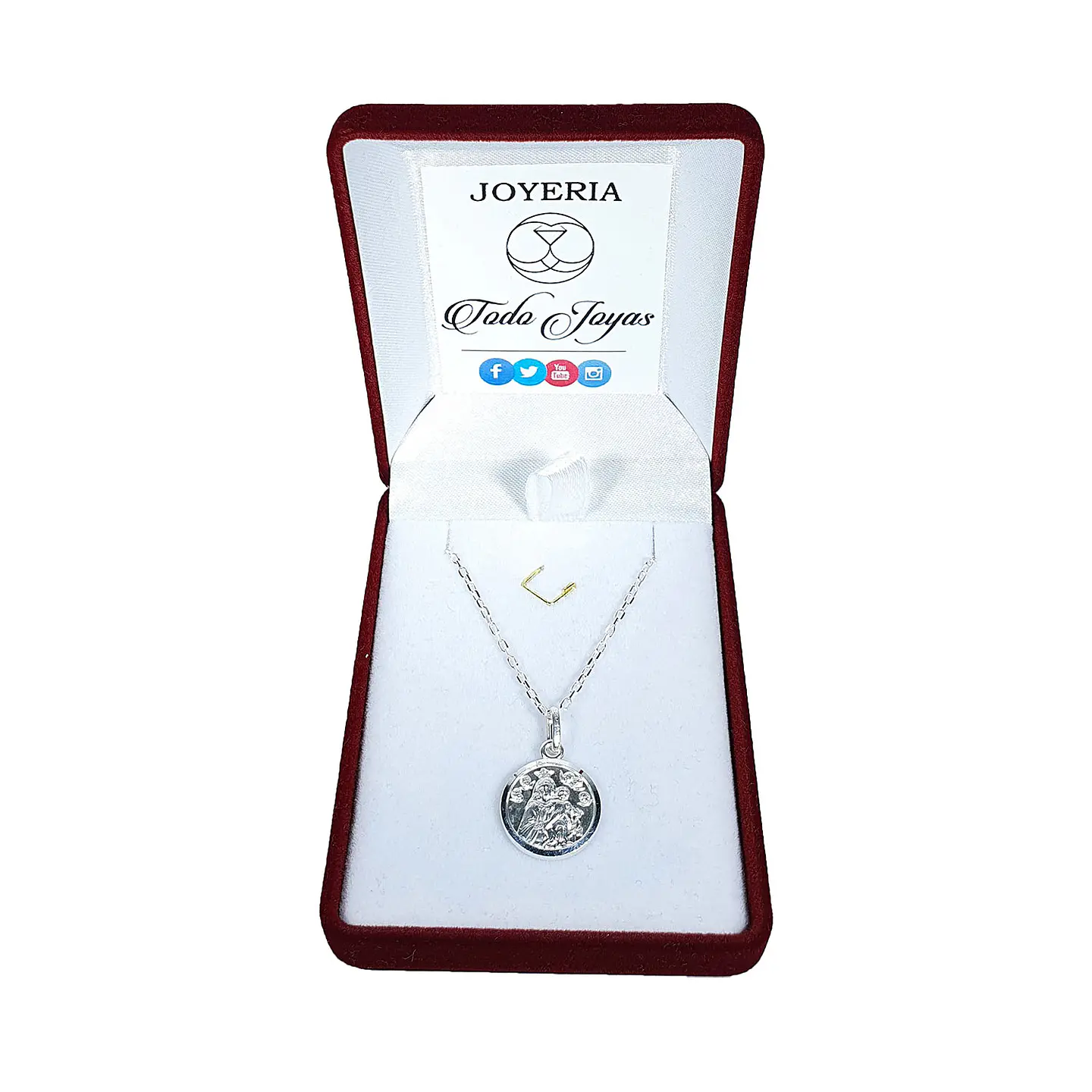 Collar Medalla Plata 925 Virgen Del Carmen 2