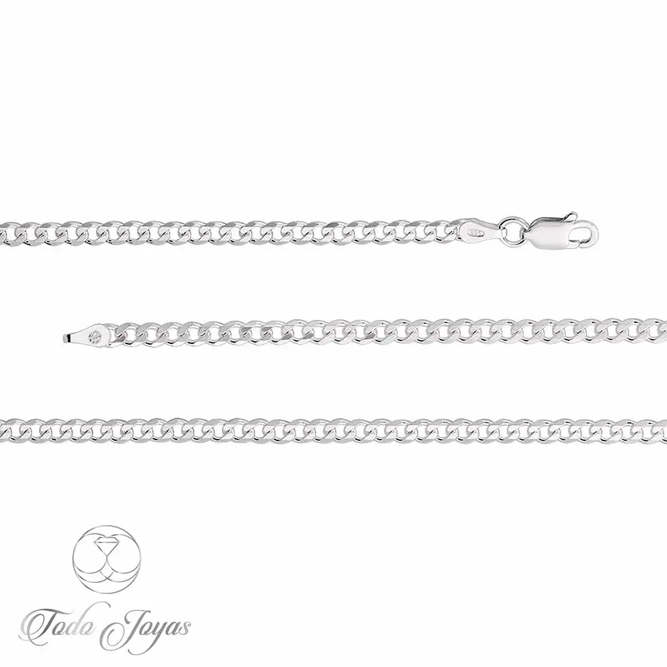 Cadena Plata 925 3mm 60cm Modelo Grumet 3