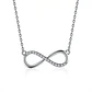 Collar Infinito con Circones Plateado - Miniatura 1