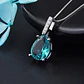 Collar Cristal Austriaco Aquamarine Plateado - Miniatura 3