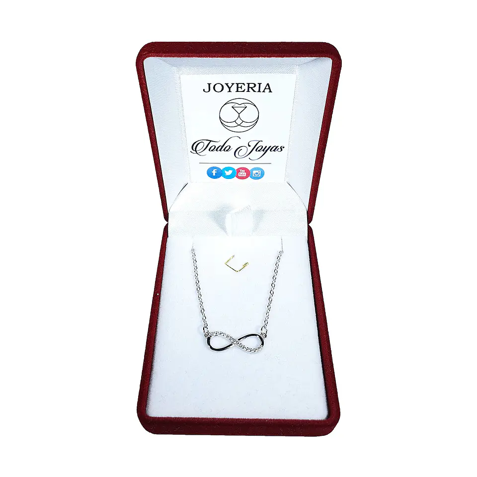 Collar Infinito con Circones Plateado 2