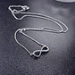 Collar Infinito con Circones Plateado - Miniatura 3