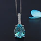 Collar Cristal Austriaco Aquamarine Plateado - Miniatura 5