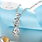 Conjunto Collar Aros Cristal Gato Plateado - Miniatura 4