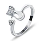 Anillo Gato Con Circon Plateado - Miniatura 1