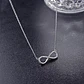Collar Infinito con Circones Plateado - Miniatura 4