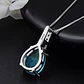 Collar Cristal Austriaco Aquamarine Plateado - Miniatura 6