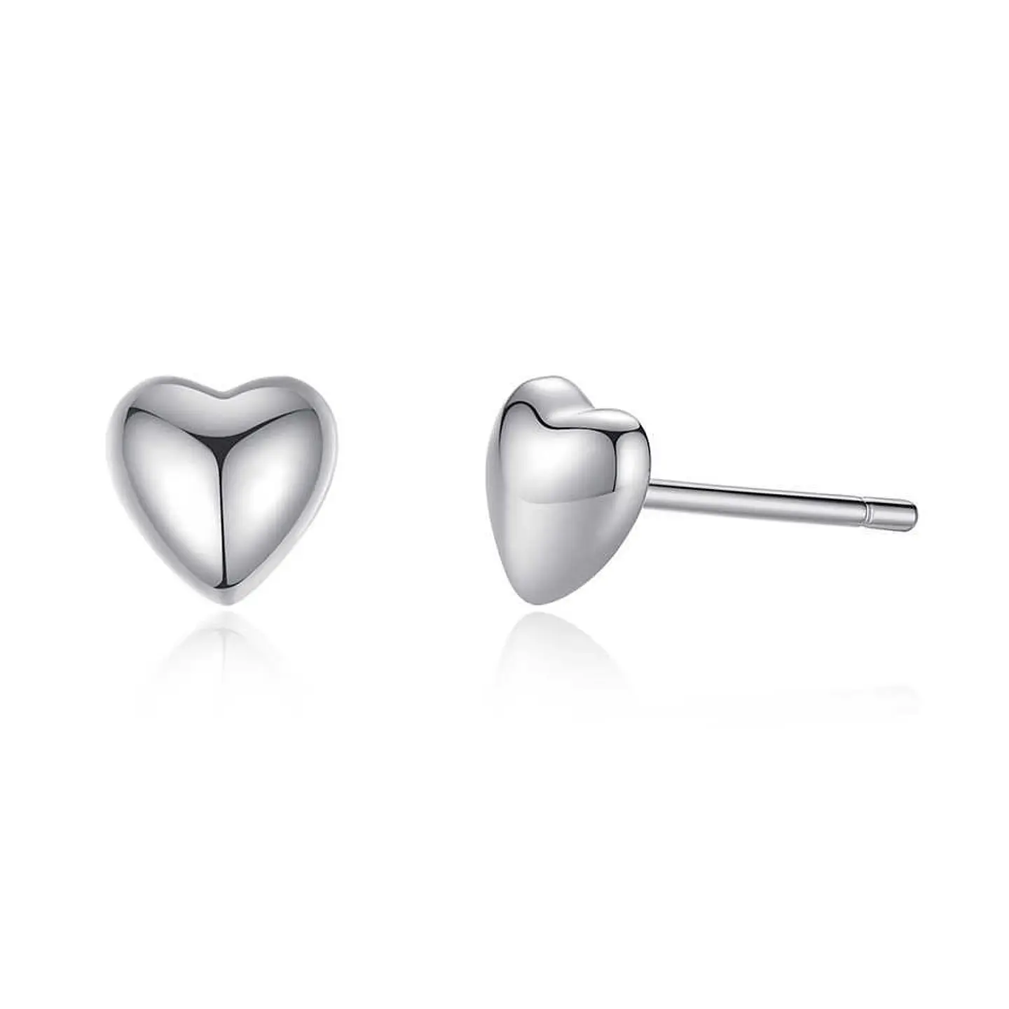Aros Plata 925 Corazon Plateado 1
