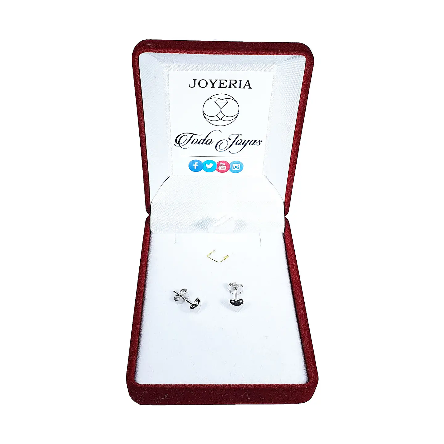 Aros Plata 925 Corazon Plateado 2