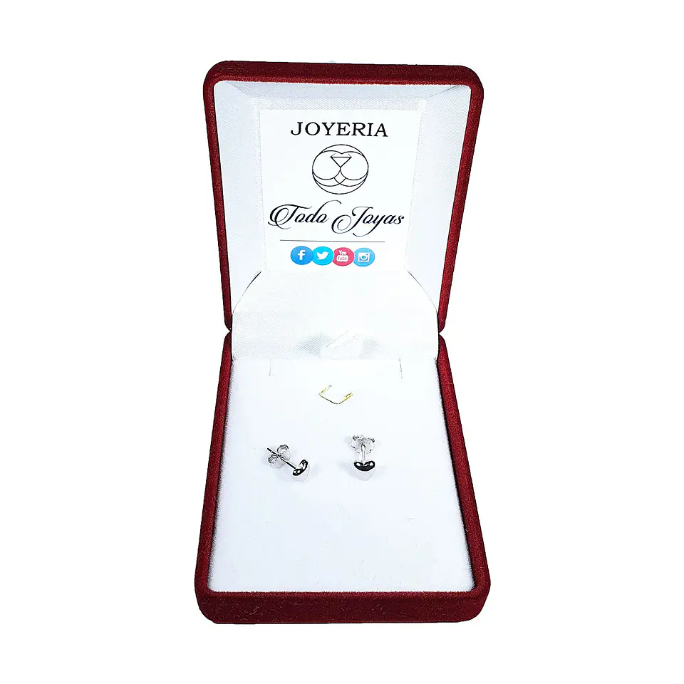 Aros Plata 925 Corazon Plateado 2