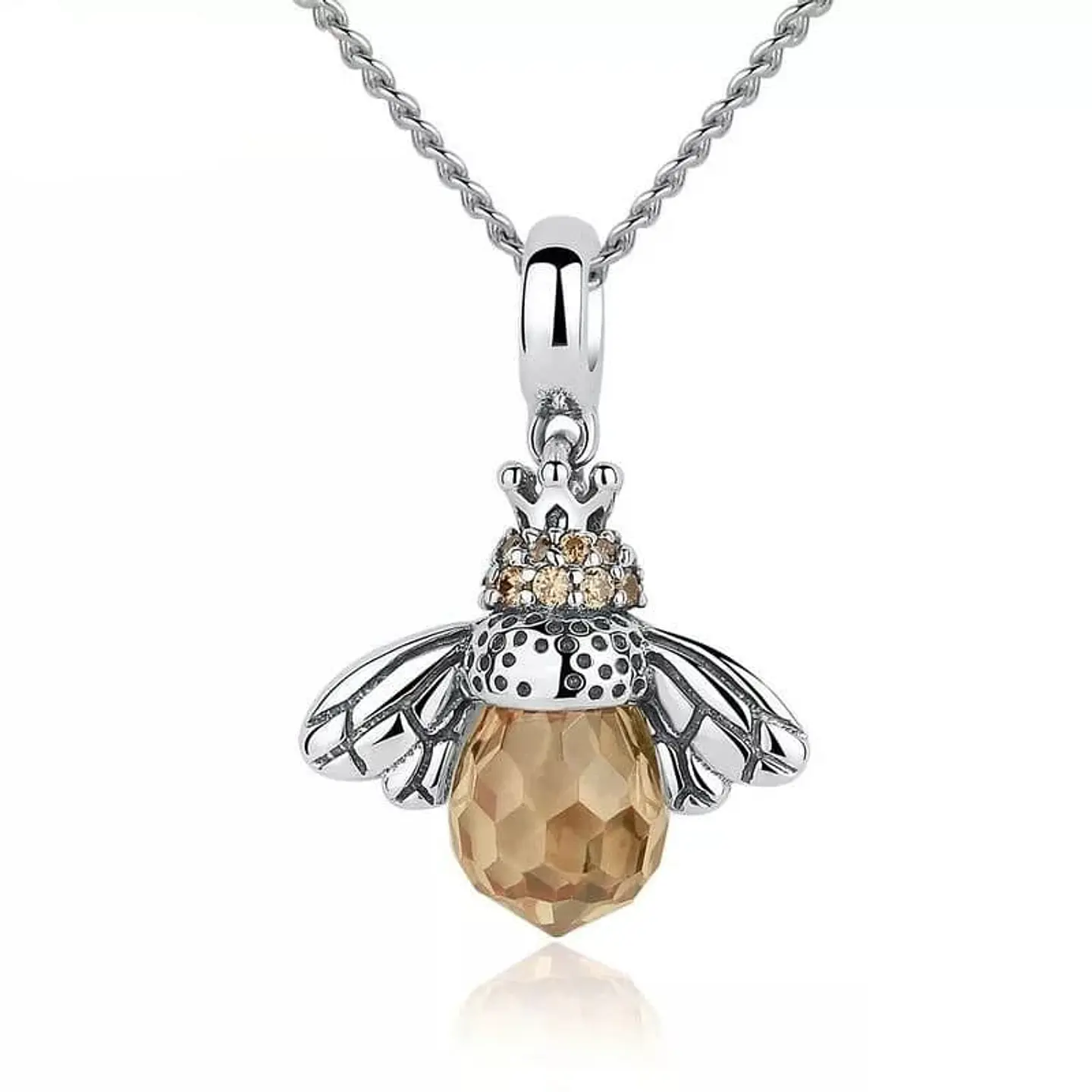 Collar Plata 925 Abeja con Circon 1