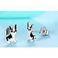 Aros Plata 925 Perro Bulldog Frances - Miniatura 5