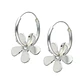 Aros Plata 925 Argolla Con Flor 18mm - Miniatura 1