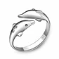 Anillo Delfines Plateado - Miniatura 1