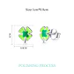 Aros Plata 925 Trebol Verde - Miniatura 4