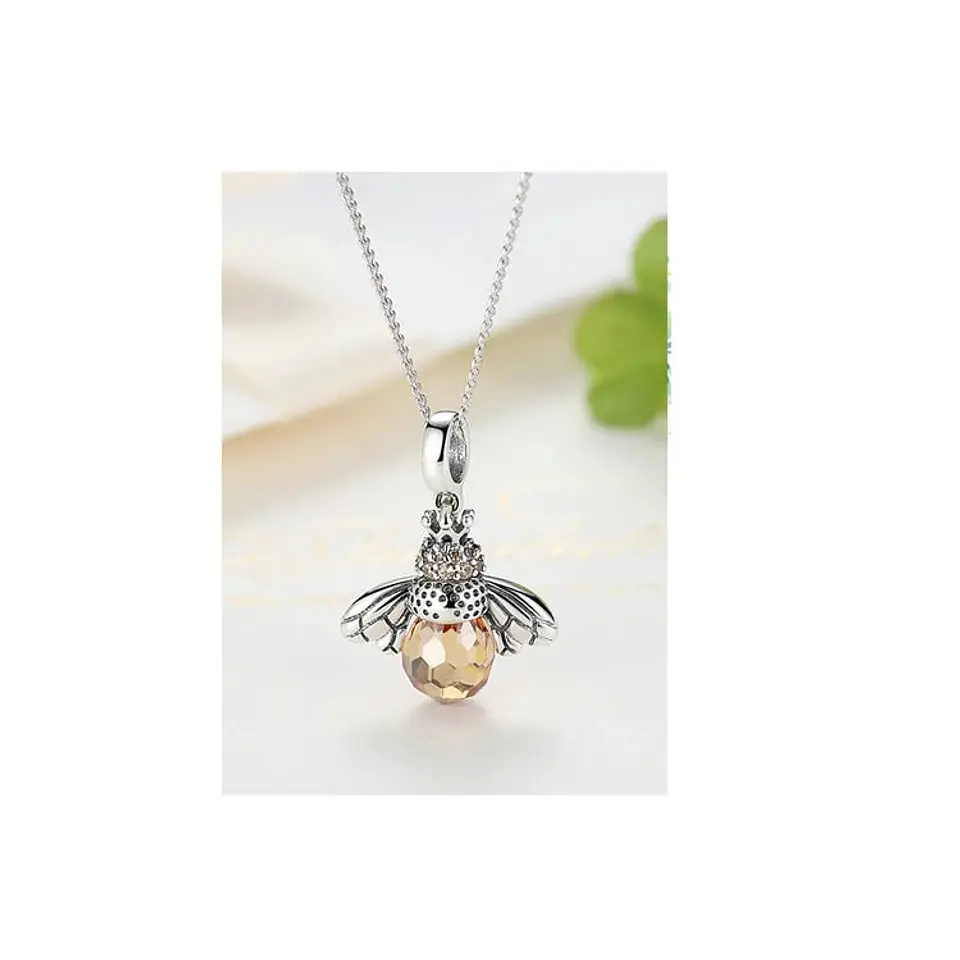 Collar Plata 925 Abeja con Circon 3
