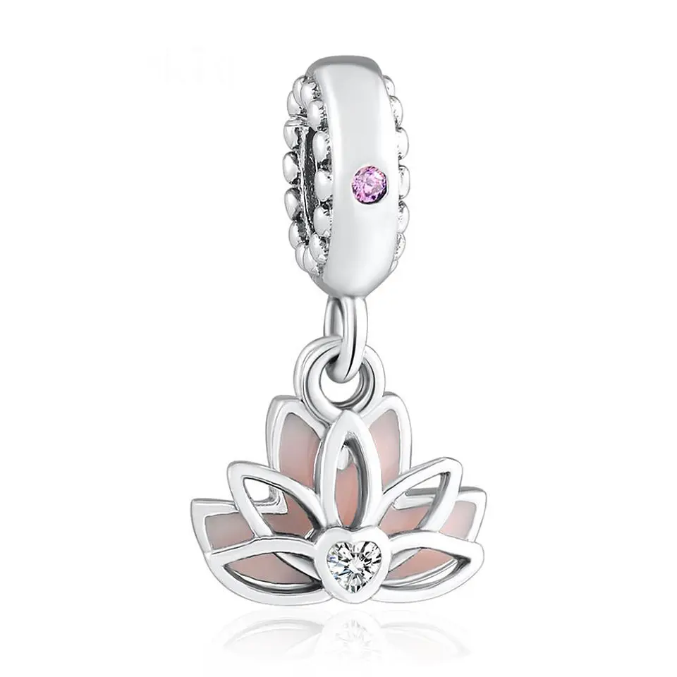 Charm Dije Plata 925 Flor de Loto 1