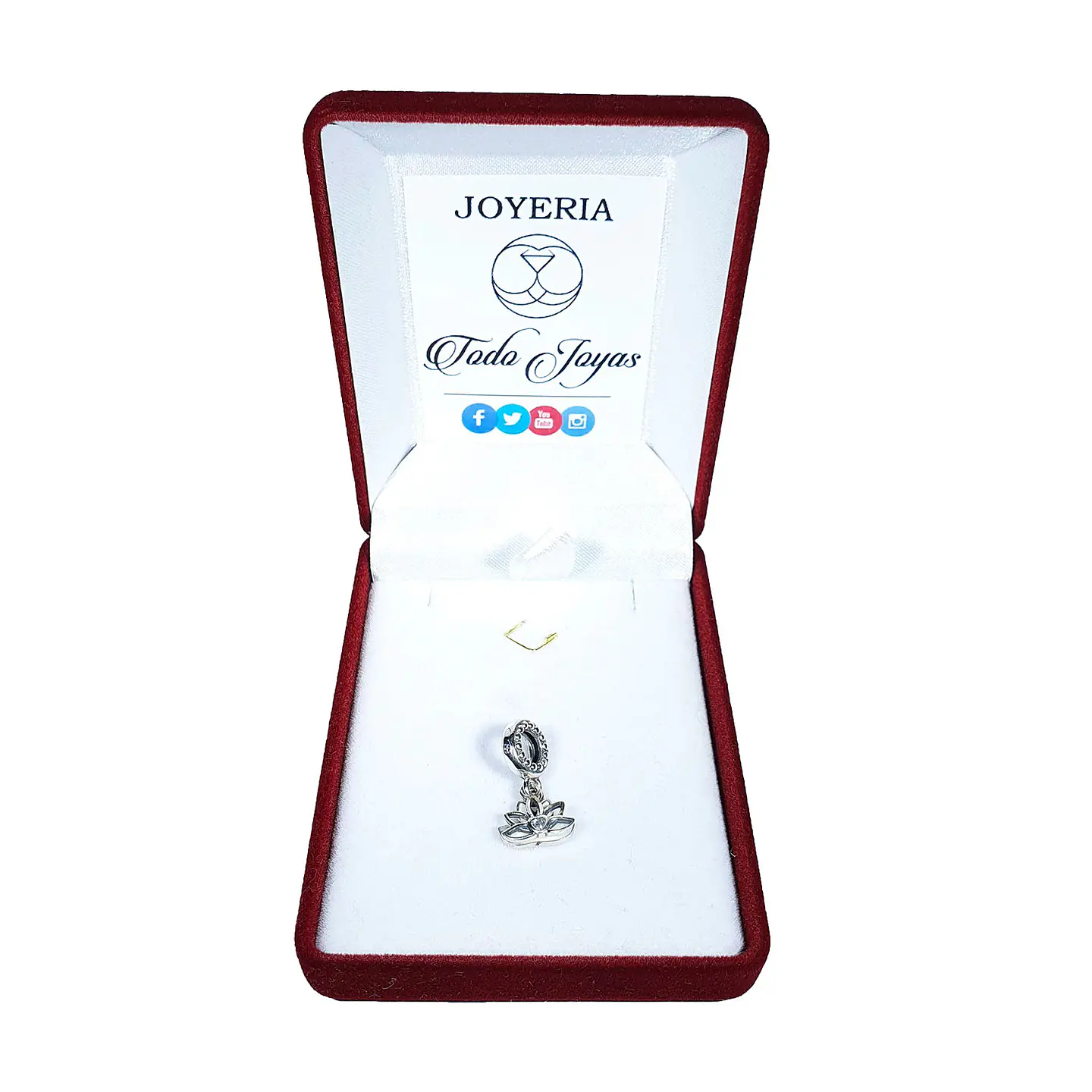 Charm Dije Plata 925 Flor de Loto 2