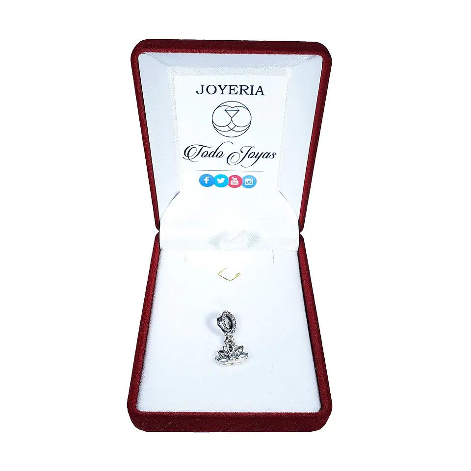 Charm Dije Plata 925 Flor de Loto 2