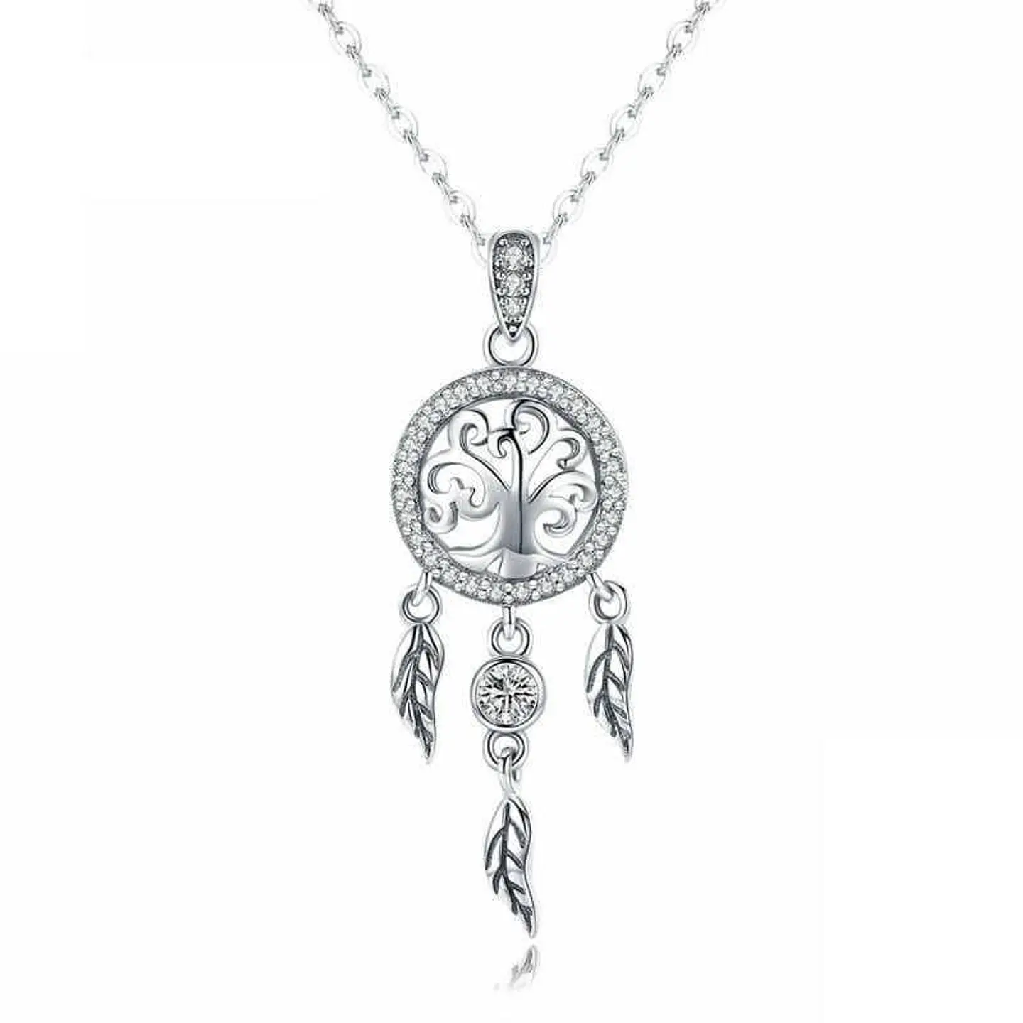 Collar Plata 925 Arbol Atrapa Sueños 1